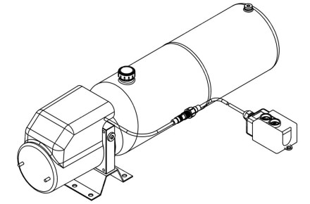 Станция насосная гидравлическая TDDL-00-1015-DC024-0220-006: 20MPa. 24V 2,2 KW. 2500RPM 2,7cc/r 12L Tank steel round horizontal. SV-08-2NCP-M-DC24V. Port G3/8" With 2 button remote cable With the bracket for motor and the protect cover for motor