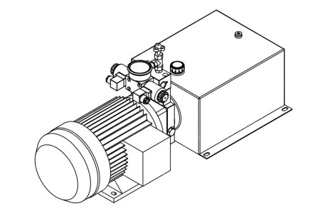 Станция насосная гидравлическая TDDL-00-2002-CT385-0400-001: 22MPa. 380V 4 KW.1450RPM 4,8cc/r 20L Tank. steel square horizontal. DSG-02-3C6-AC220V. Port G3/8" With Pressure gage