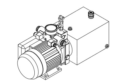 Станция насосная гидравлическая TDDL-00-2002-AS225-0075-002: 14MPa. 220V 0,75KW. 1450RPM. 2,1cc/r 8L Tank. steel square horizontal. DSG-02-3C6-AC220V. Port G3/8"With Pressure gauge