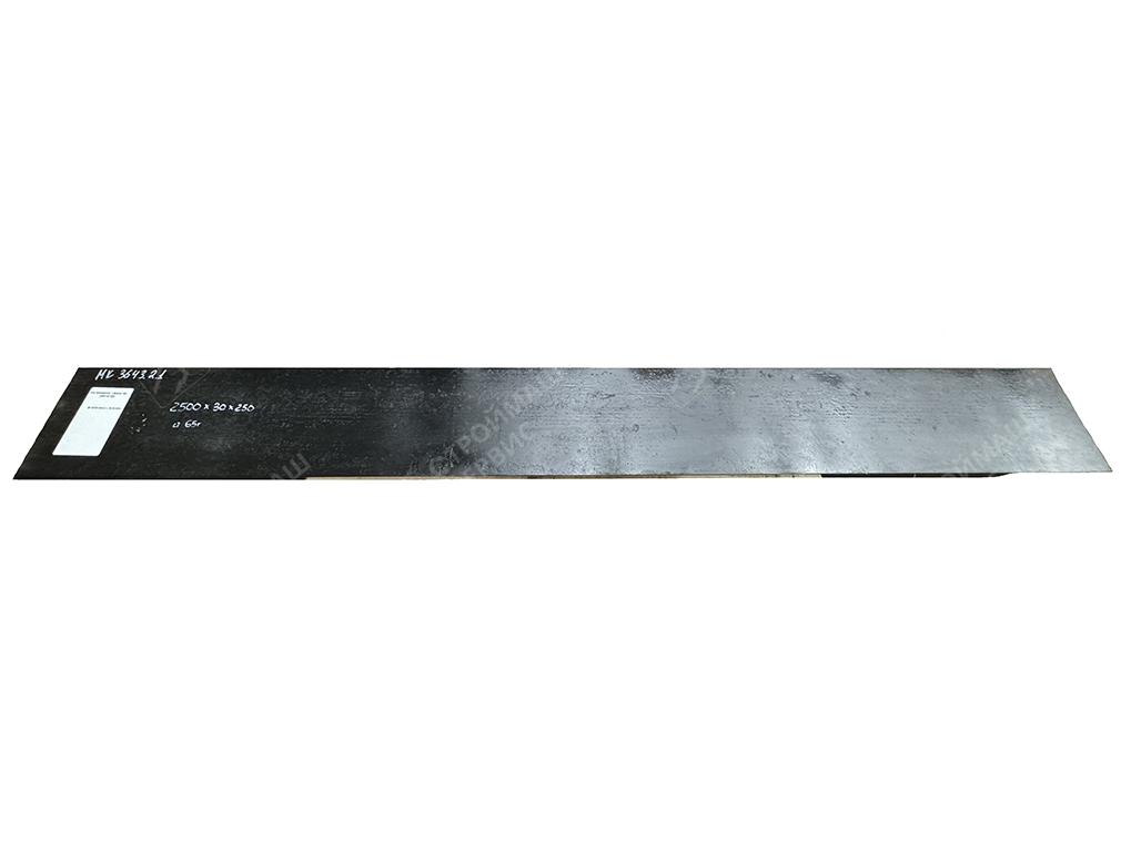 Нож 2500х30х250, сталь 65Г, без отверстий, фаска